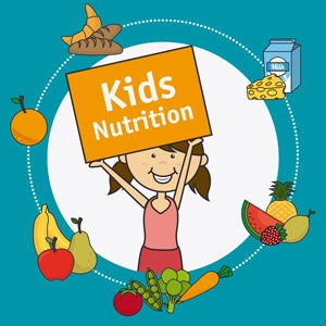 Kids nutrition clip art.