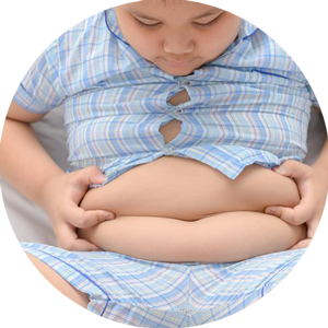 An overweight child.