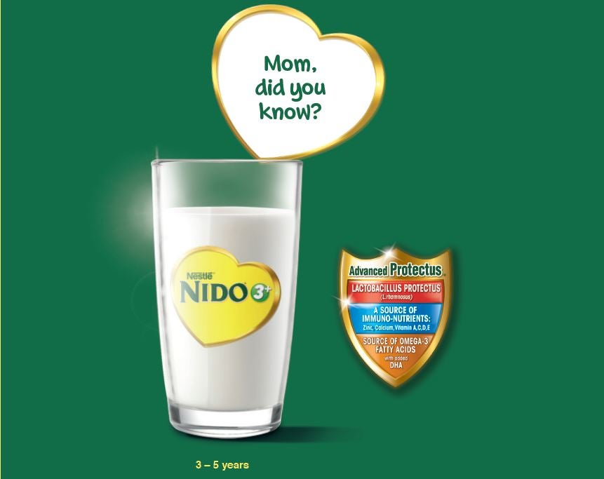 Nido 3 plus with the indication of the benefits.
