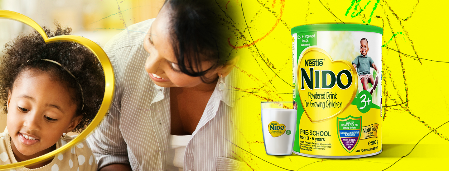 A girl paiting on the wall with Nido 3 plus product featured