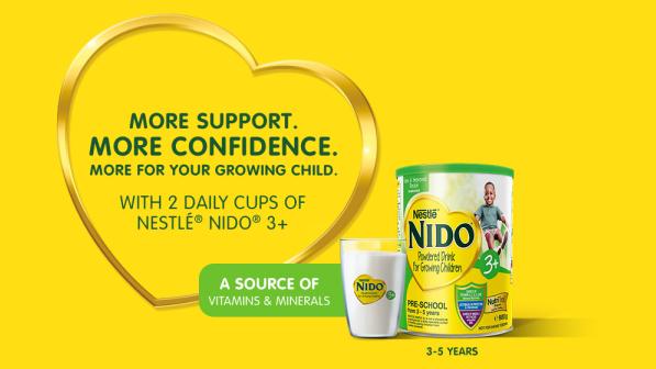 New and improved recipe for Nido Plus 3 can.